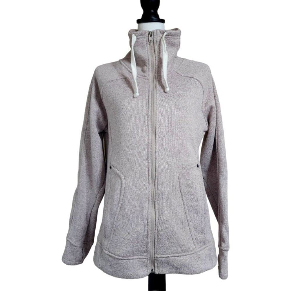 AVALANCHE Women’s Full Zip Knit Jacket Oatmeal Size L
